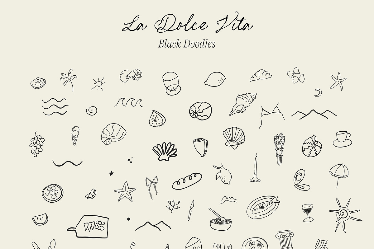 LA DOLCE VITA Doodles & Prints, an Object Graphic by Lana Elanor (Photo 8 of 15)