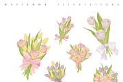 Tulip Watercolor Collection, a Decorative Illustration by Sunshine Art (Thumbnail 4 of 8)