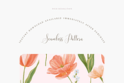 Peach Tulip Floral Seamless Pattern, a Pattern Graphic by Pati Charm Studio (Thumbnail 2 of 8)