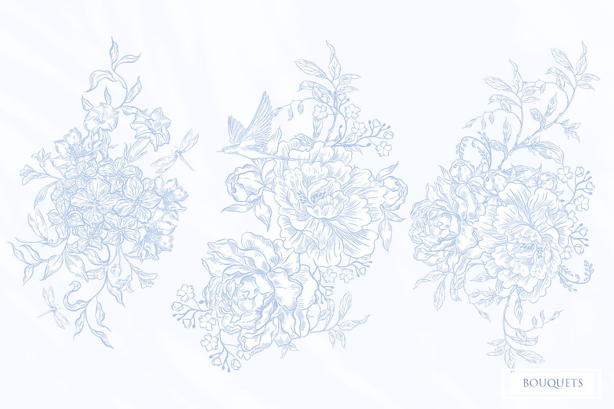 TOILE DE JOUY BLUE & BLACK, an Object Graphic by Knopazyzy (Photo 18 of 19)