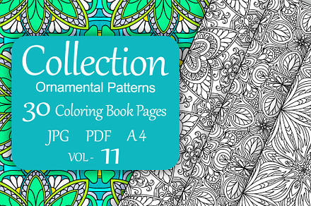 Patterns for coloring PDF,JPG vol-11