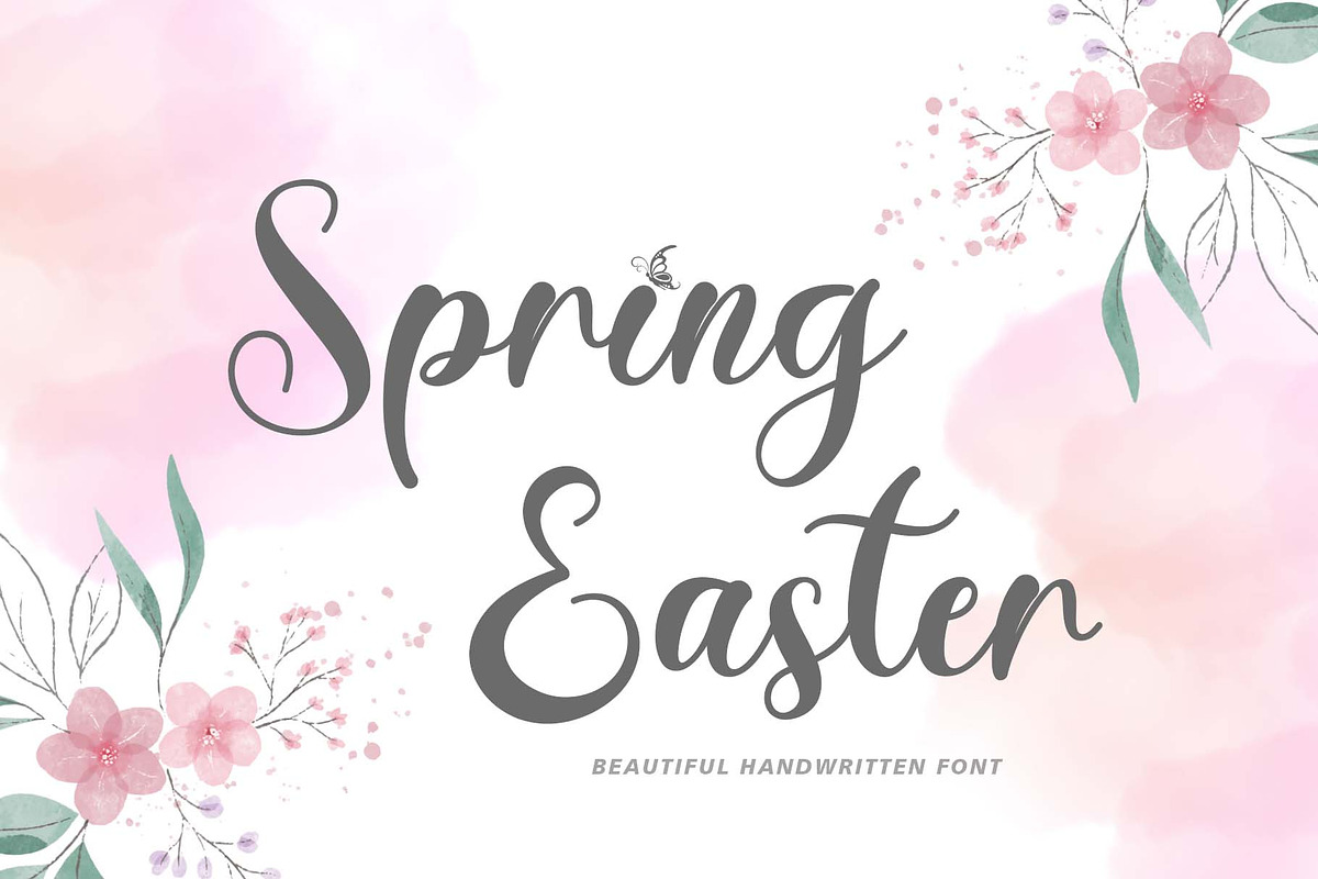 Spring Easter, a Handwritten Font by Yoga Letter (Photo 1 of 6)