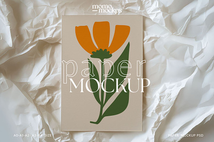 Paper Poster Card Mockup | PSD