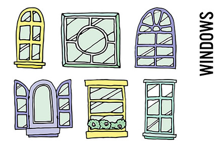 Windowsill Clip Art - PNGs