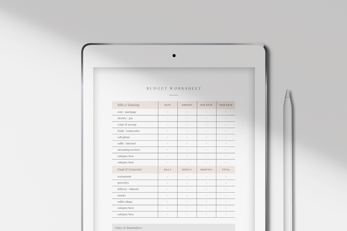 Printable Budget Planner Printable, a Presentation Template by roselindoco (Photo 3 of 4)