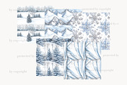 Winter Digital Paper Pack, a Pattern Graphic by GlamArtZhanna (Thumbnail 4 of 4)