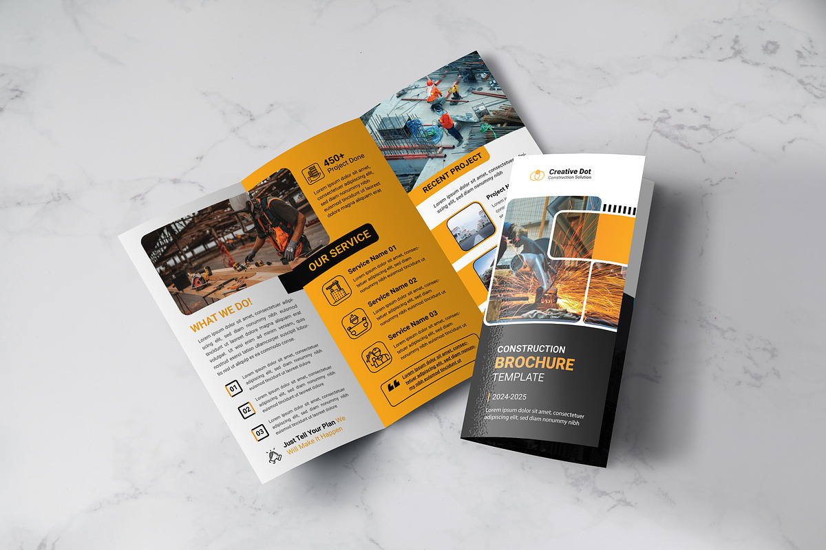 Construction Trifold Brochure, a Brochure Template by workclan24 (Photo 1 of 4)