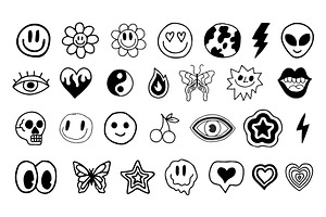 HAND DRAWN DOODLE SHAPES VECTOR SET