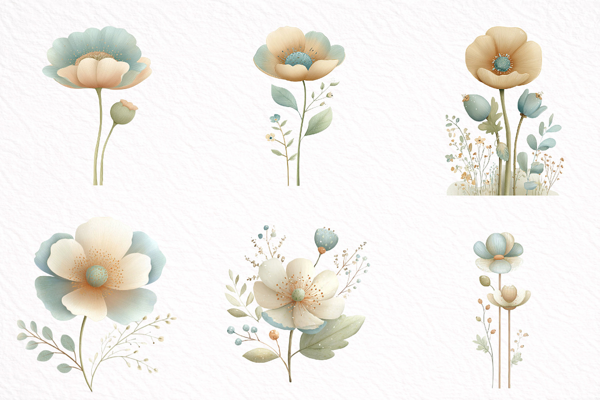 Whimsical Spring Poppy Flowers, an Illustration by DreamArtGraphic (Photo 3 of 8)