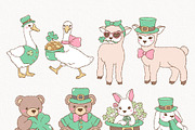 St. Patrick Animals Clipart Bundle, a Seasonal Illustration by TitaLivingArt (Thumbnail 3 of 10)