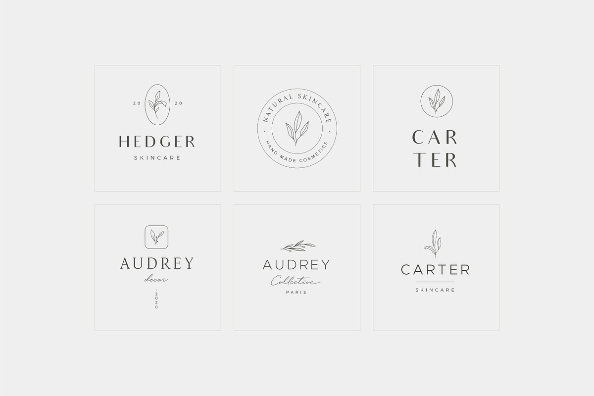 Botanical Logo kit, a Branding & Logo Template by Davide Bassu (Photo 5 of 13)