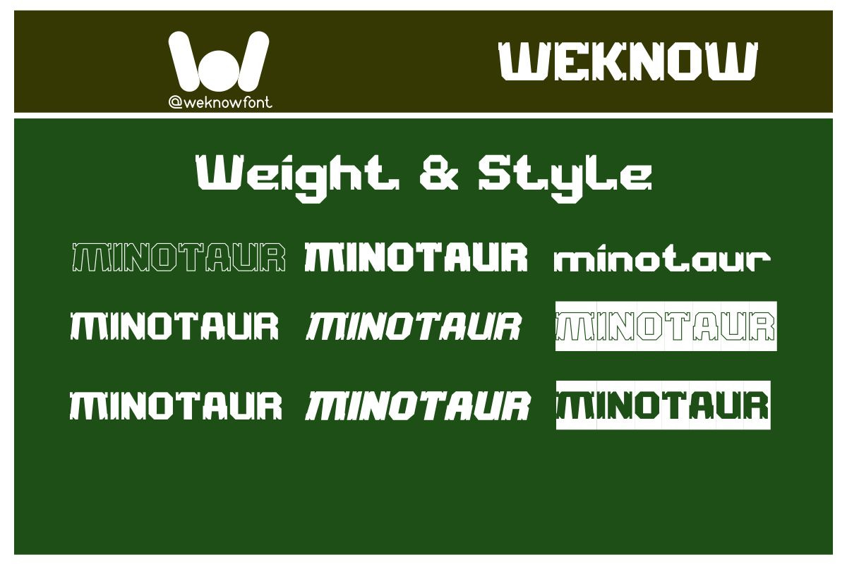 Minotaur font, a Font by weknow (Photo 7 of 8)
