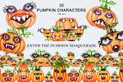 Halloween Pumpkin Faces Creator, a Seasonal Illustration by EL_SUHOVA (Thumbnail 8 of 11)
