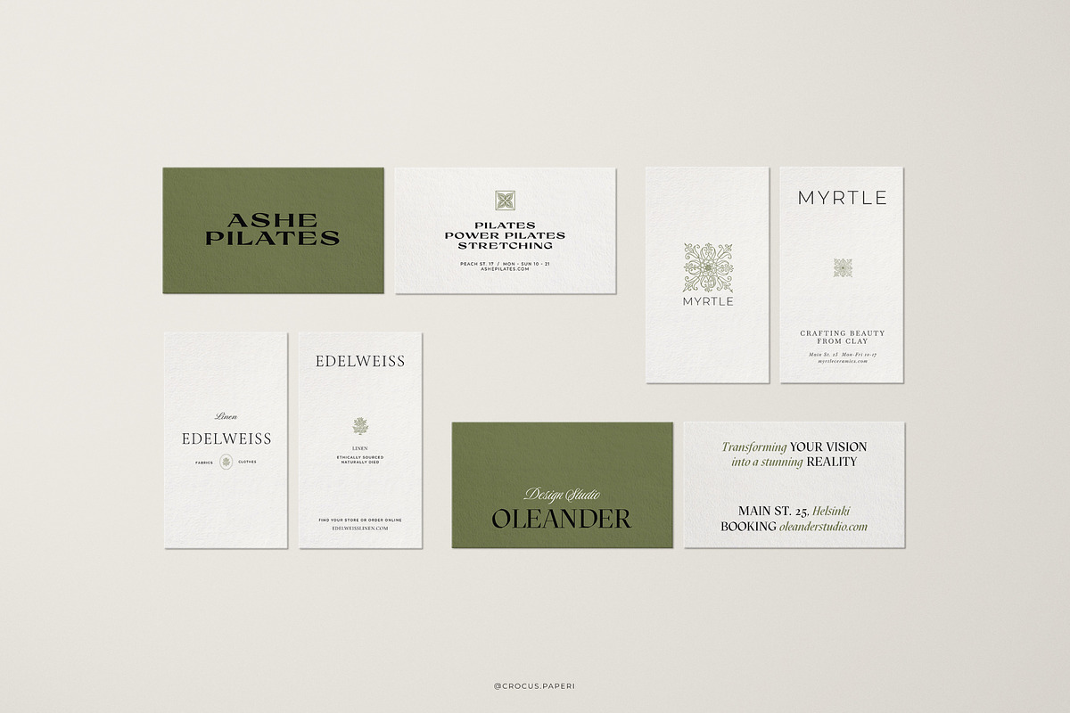 LUXURY Logos & Business Cards, a Branding & Logo Template by Crocus Paperi (Photo 17 of 17)