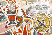 Victorian Goth Christmas Linocuts, a Decorative Illustration by WhiteRiverStudio (Thumbnail 4 of 10)