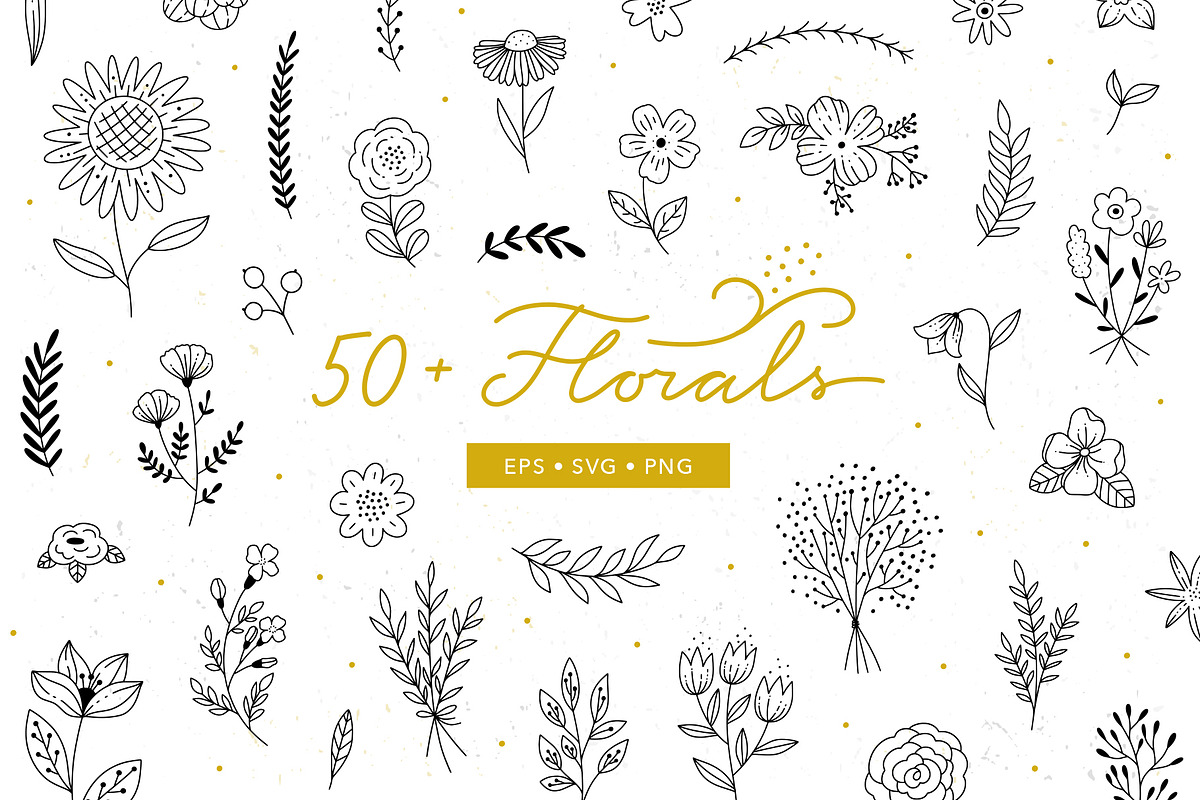 50+ Florals, a Decorative Illustration by Redchocolate (Photo 1 of 6)