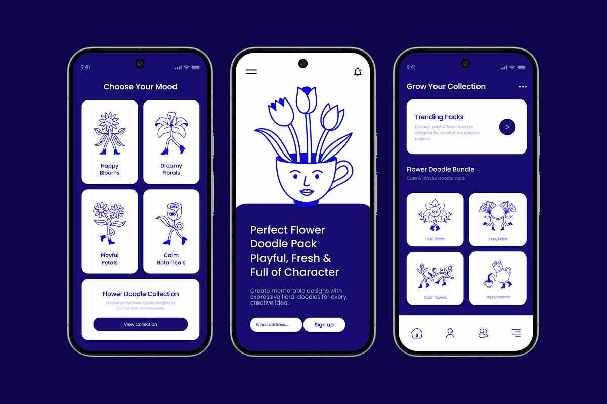 95 Flower Doodles Hand-drawn Icons, an Outline Icon by Prosymbols (Photo 3 of 11)