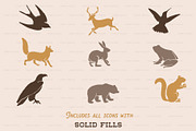 Forest Animal Icons Hand Drawn Set, an Icon by BirDIY Design (Thumbnail 3 of 5)