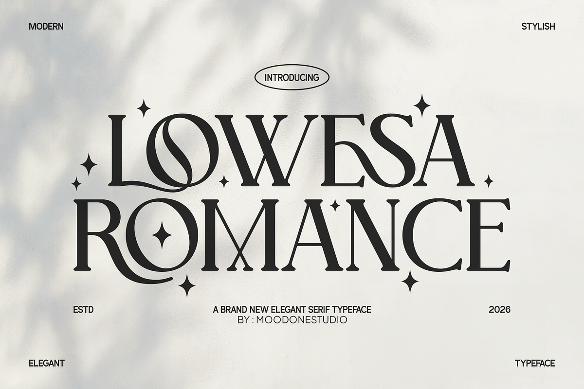 Lowesa Romance, a Serif Font by Moodtype (Photo 1 of 6)