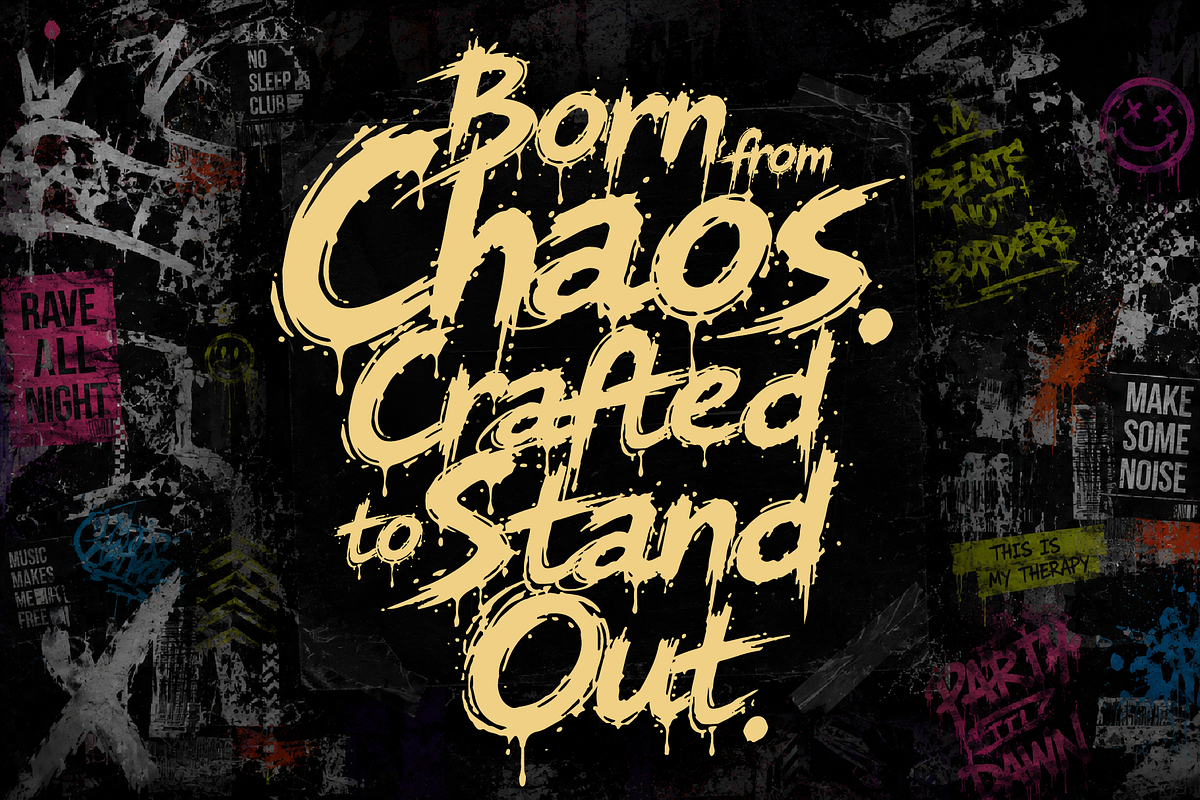 ShycoBlaze – Metal Skate Rock & Punk, a Handwritten Font by HypeWorksCo (Photo 3 of 13)