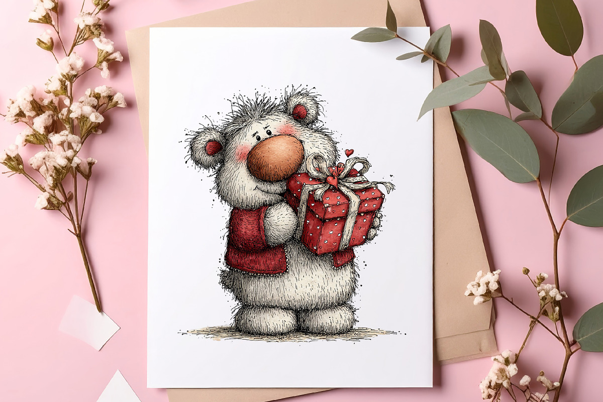 Whimsical valentines day clipart, an Illustration by SinaCreation (Photo 9 of 11)