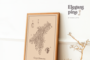 Elegant Pine Vintage Vector Set, a Decorative Illustration by Beauty Drops (Thumbnail 4 of 9)