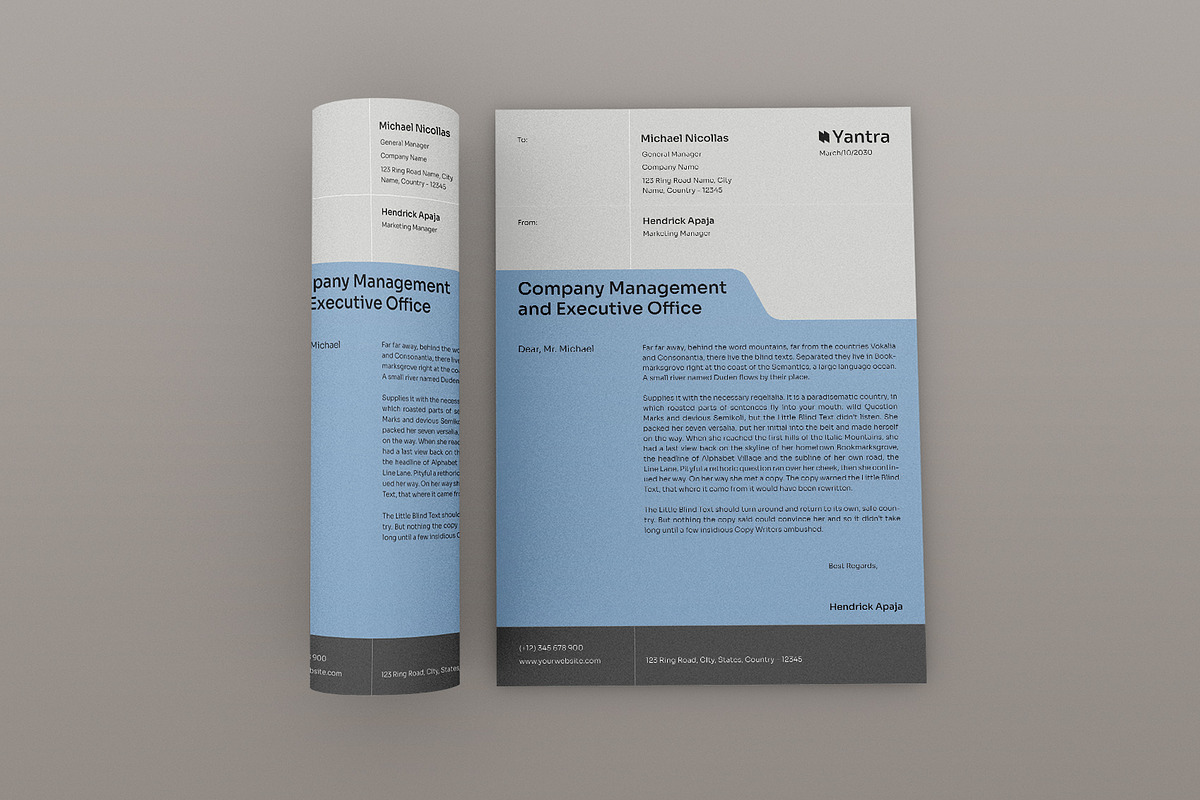 Simple Folder Theme Letterhead, a Stationery Template by Neermana (Photo 3 of 4)