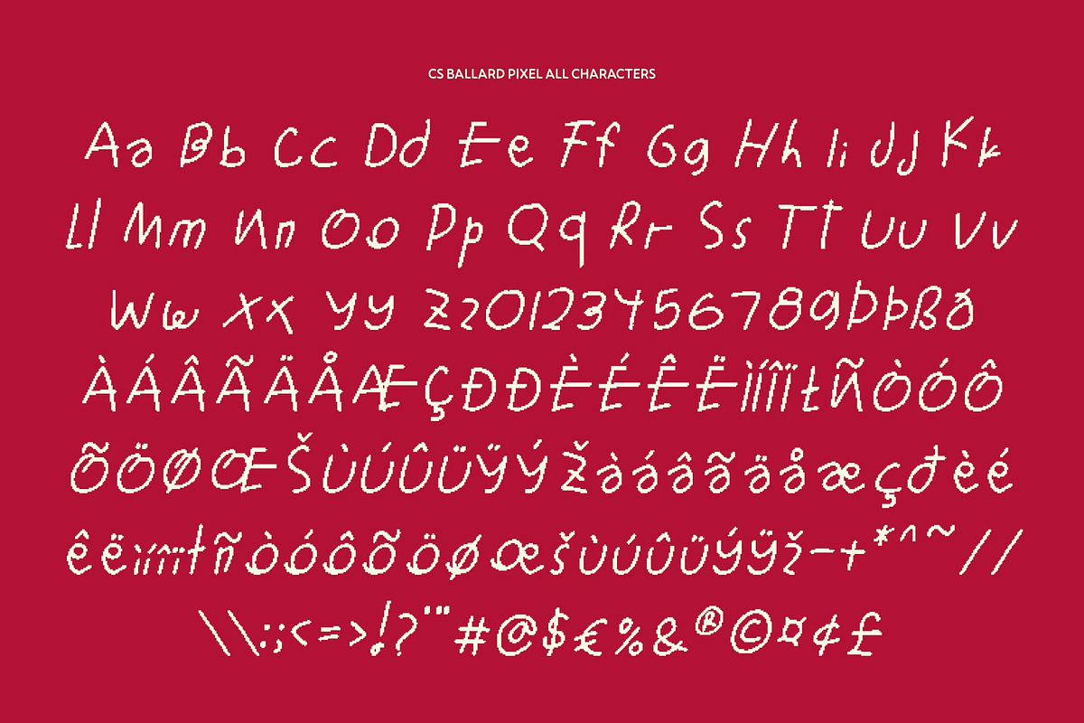 CS Ballard Pixel, a Handwritten Font by Craft Supply Co. (Photo 8 of 8)
