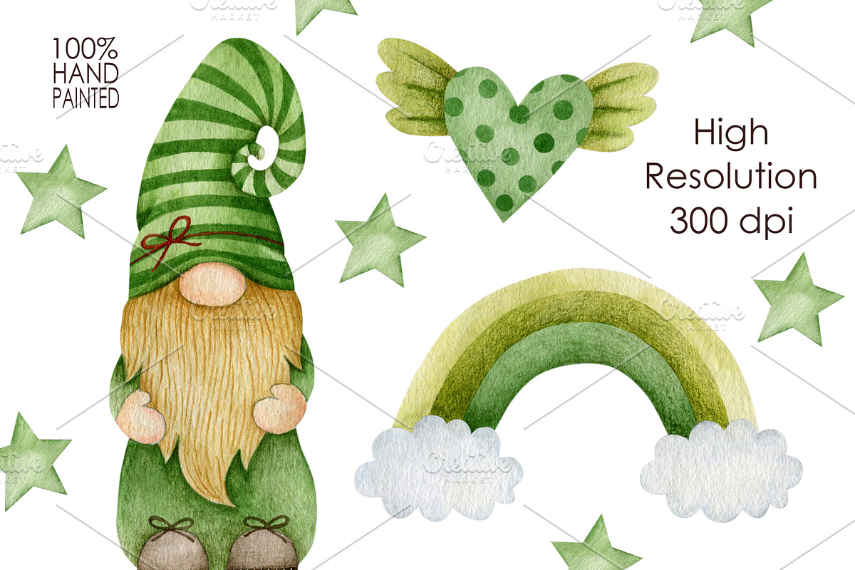 Gnomes st. Patrick's Day Collection., a Decorative Illustration by Kira Konoshenko (Photo 3 of 14)