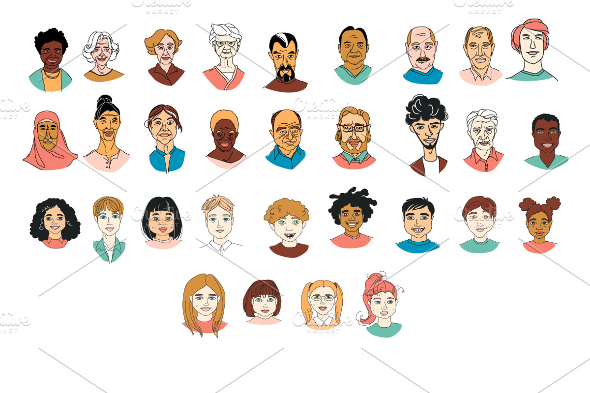 People of the World Pattern, a Person Illustration by VasilkovS (Photo 4 of 8)