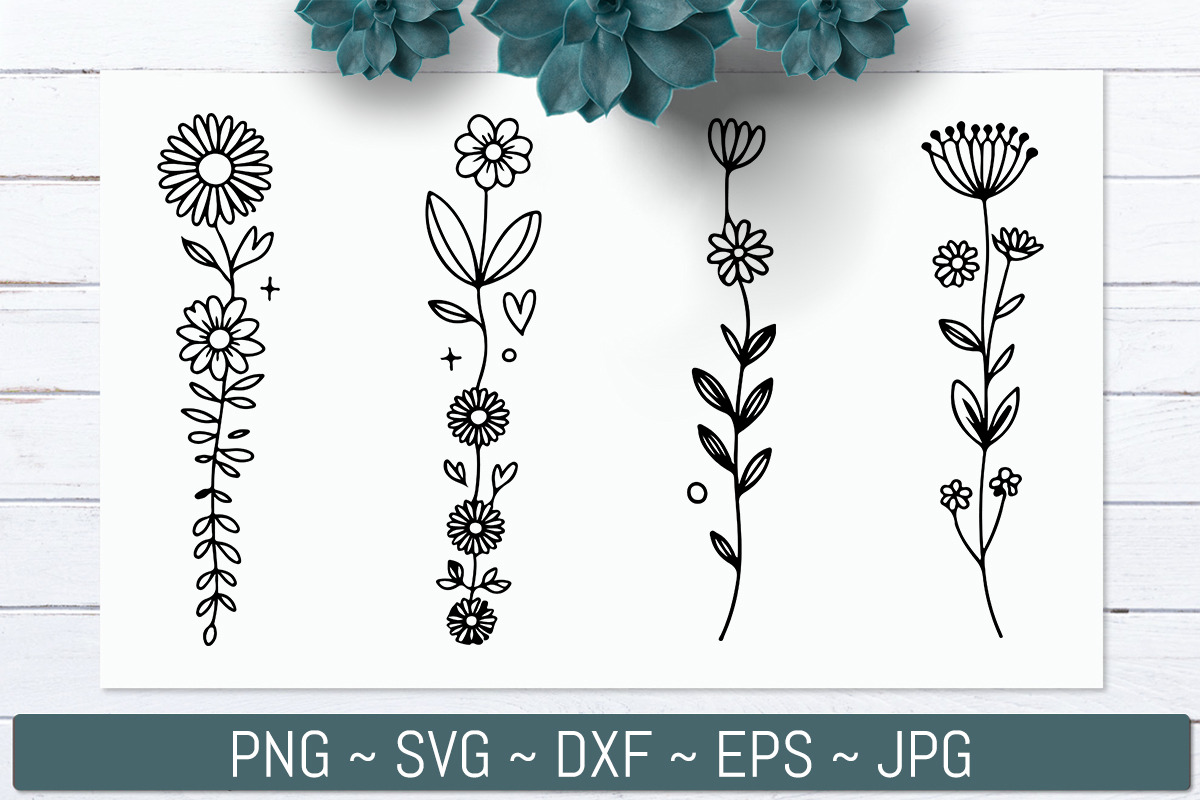 Hand Drawn Wildflower Line Bundle, an Illustration by Actual Pixel (Photo 2 of 8)