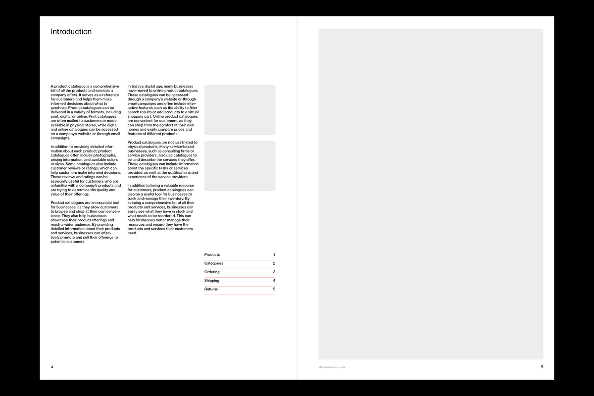 Catalogue Template A4 for InDesign, a Brochure Template by Stephen Kelman (Photo 4 of 10)
