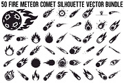 Fire Meteor Comet Silhouette Bundle, an Illustration by Designs_River (Thumbnail 1 of 51)