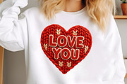 Knitted LOVE YOU Heart Valentine PNG, an Illustration by Craft Nest (Thumbnail 3 of 5)