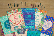 11 Hand Drawn Card Templates | Card Templates ~ Creative Market