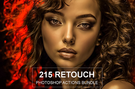 Retouch Photoshop Actions 215 Bundle