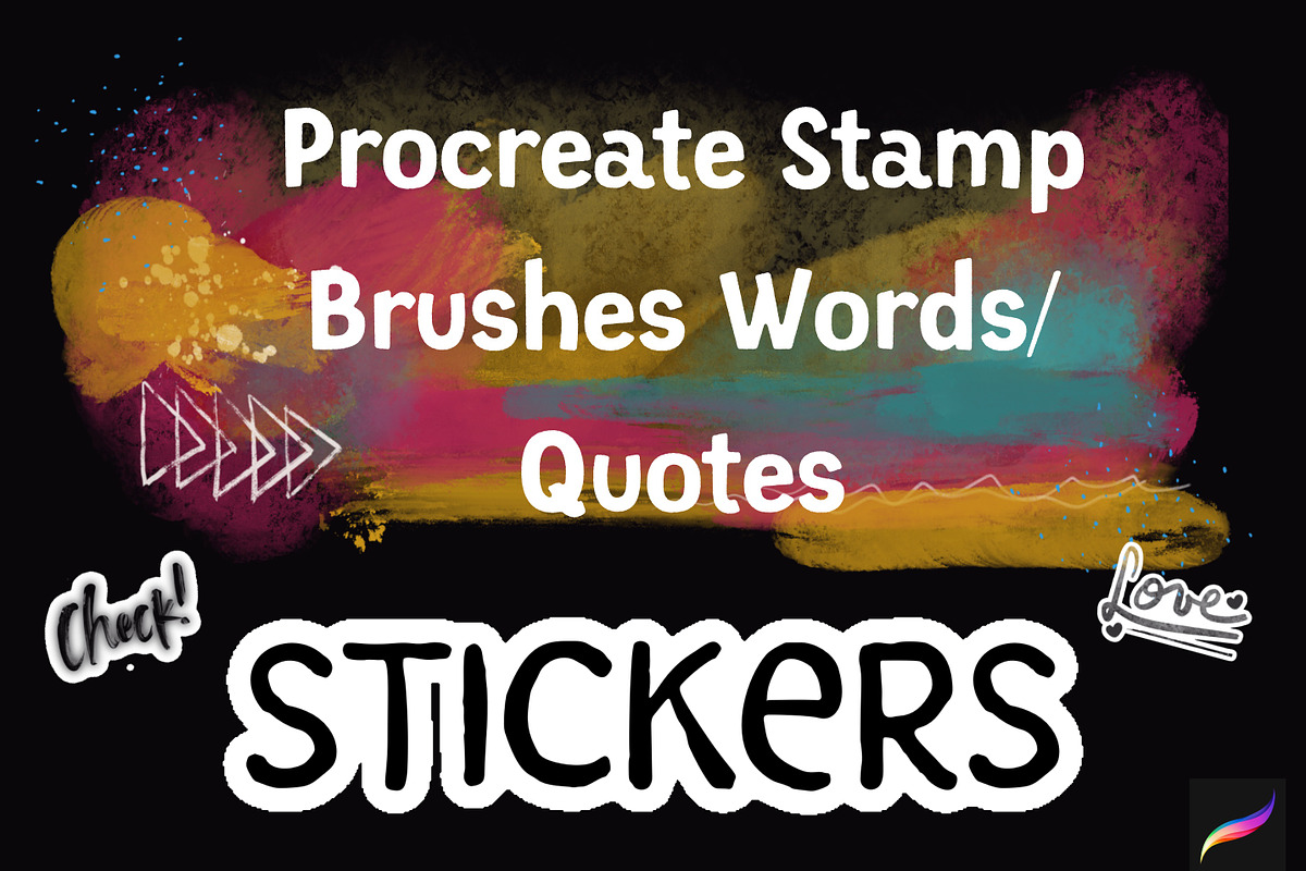 Procreate Brushes Quotes/Stickers, a Brush Add-On by Li Zamperini (Photo 1 of 4)
