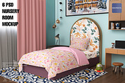 Nursery room Mockup 6 PSD, a Household Mockup by GraphicVil (Thumbnail 1 of 9)