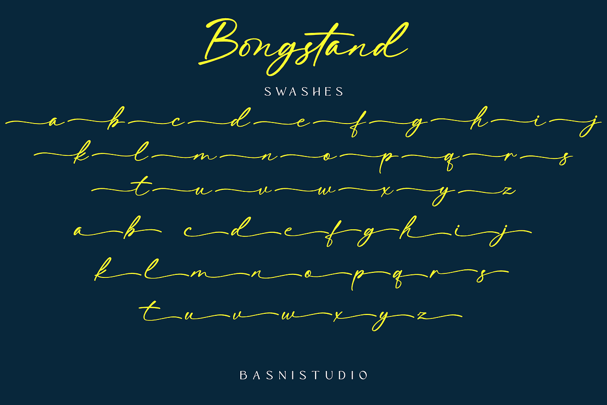 Bongstand – Elegant Handwritten Font, a Script Font by Basnistudio (Photo 8 of 10)