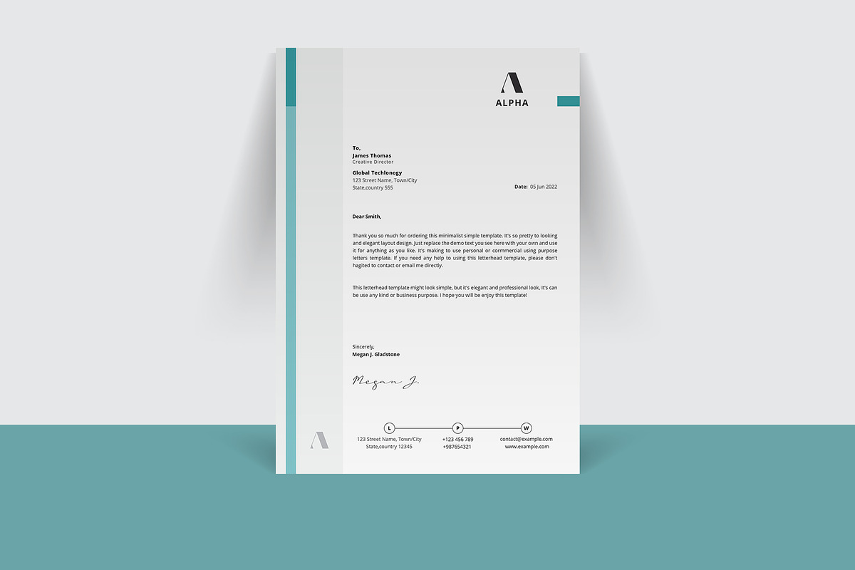 Letterhead, a Stationery Template by Amit Debnath (Photo 2 of 6)