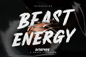 Beast Energy, a Script Font by Ditatype
