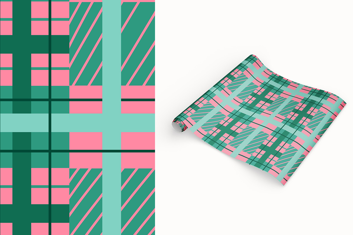 Checkered & Plaid vector patterns, a Pattern Graphic by Carpet Tapete Pretzel (Photo 10 of 13)