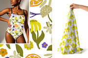 Summer Fruits Flowers Seamless Patte, a Pattern Graphic by KomannaArt (Thumbnail 9 of 11)