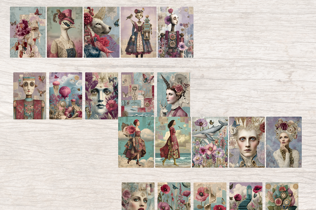 SURREAL RETRO FANTASIES JUNK JOURNAL, a Decorative Illustration by Daring Digies (Photo 2 of 9)
