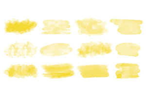 Sunny yellow watercolor stains, a Texture Illustration by Tati_Kli