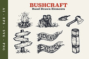 Hand Drawn Bushcraft Survival, an Illustration by Artolabs (Thumbnail 3 of 6)