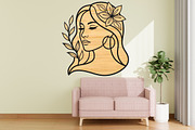 Floral Woman Laser Cut SVG, an Object Graphic by DreamCafeArt (Thumbnail 1 of 3)