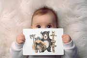 Nursery Viking Tale Watercolor Set, an Object Illustration by Pati Paints (Thumbnail 4 of 9)