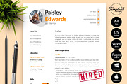 Modern CV Format / Resume - Paisley, a Resume Template by Templates Design Co. (Thumbnail 1 of 17)