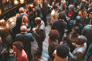 Elegant Cocktail Party Diverse Guest, an Abstract Photo by Pixeness Studio